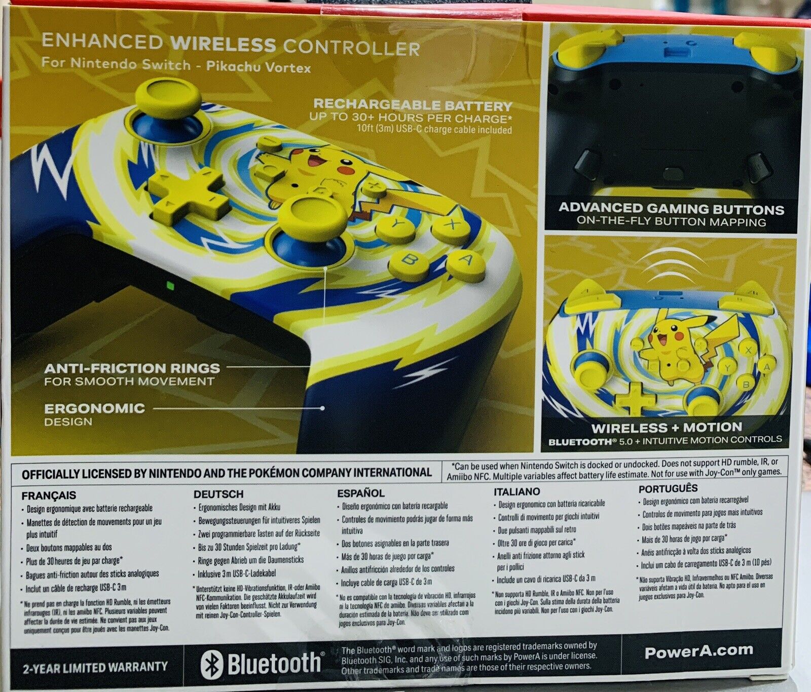 Enhanced Wireless Controller Pokémon: Pikachu Vortex