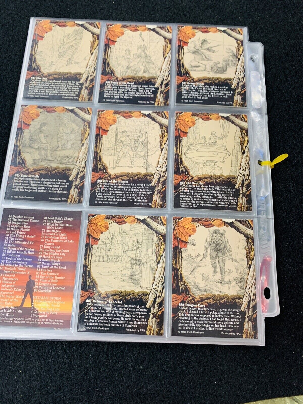 KEITH PARKINSON FPG 1994 FANTASY ART TRADING CARD 1 To 90 Set