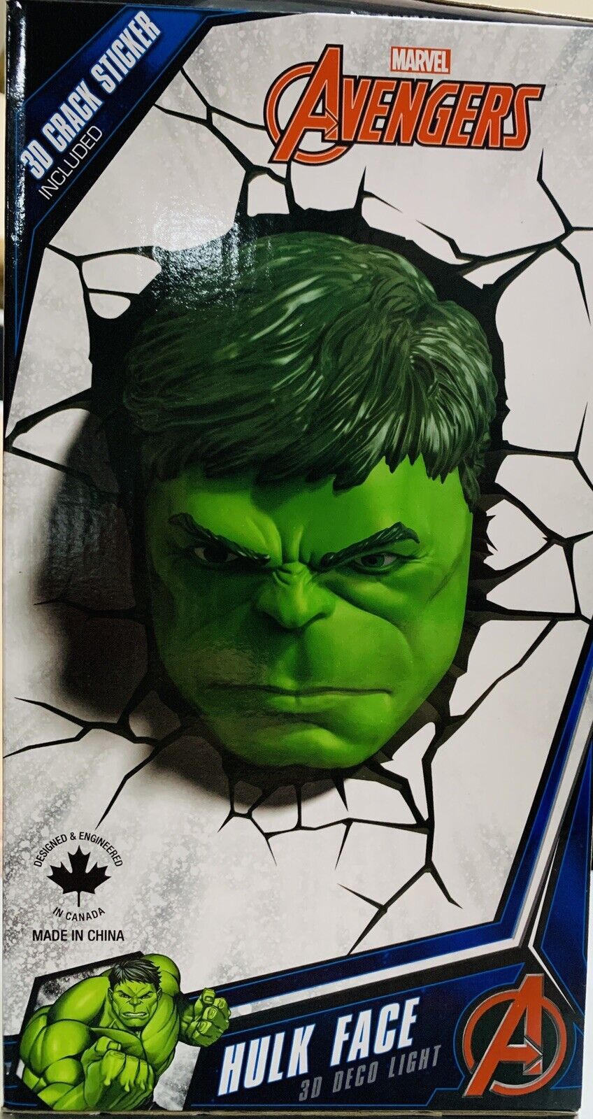Marvel Avengers Hulk Face 3d Deco Light