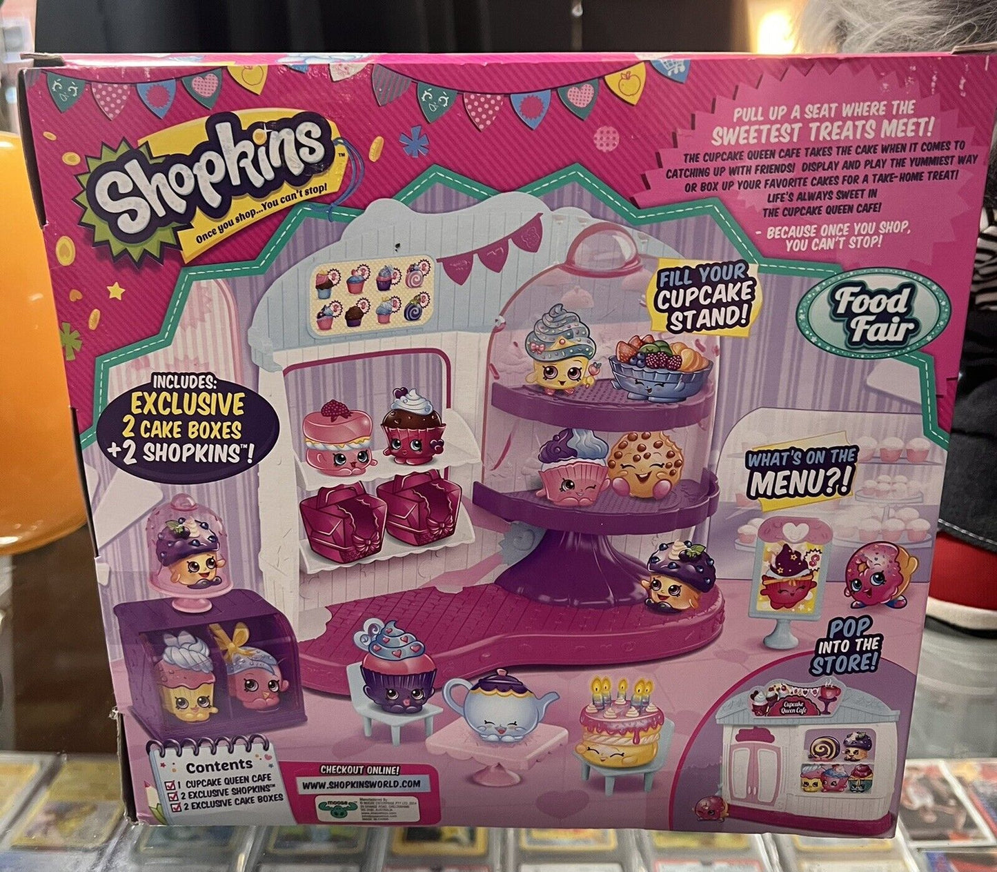 Shopkins Food Fair Cup Cake Queen Cafe New In Box - N05413