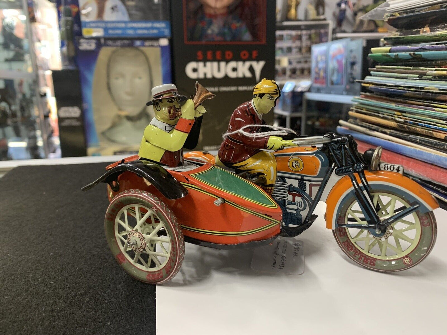 Moto tuf tuf 1936 wind up tin toy Jaya N05546