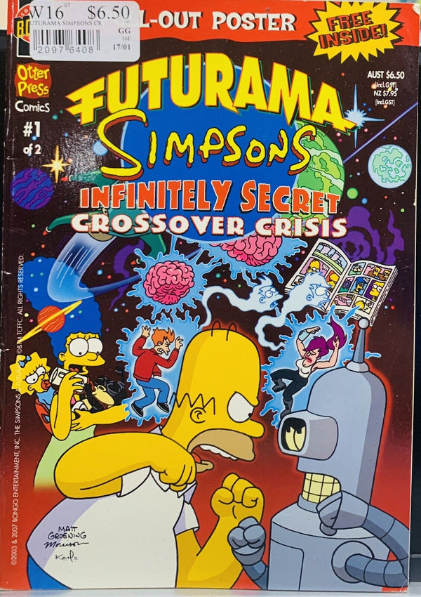 Futurama Simpsons Infinitely Secret Cross Over Crisis – Captain Comics ...