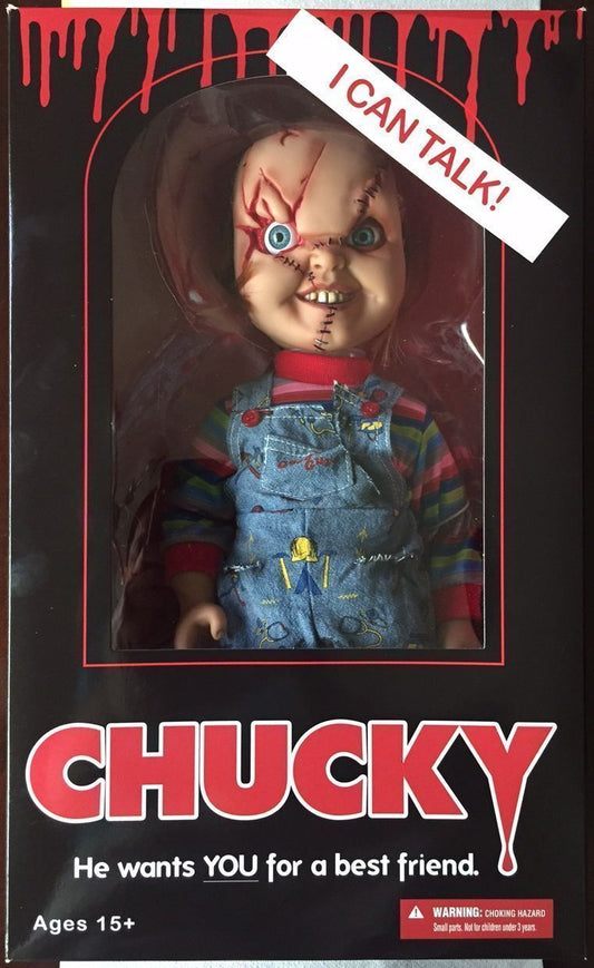 Mezco Toyz Child's Play Talking Scarred Chucky Good Guy 15" Figure Doll
