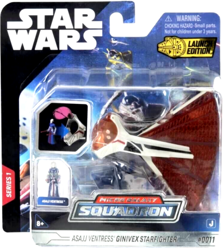 STAR WARS Micro Galaxy Squadron Vehicle & Figure Asajj Ventress's Ginivex