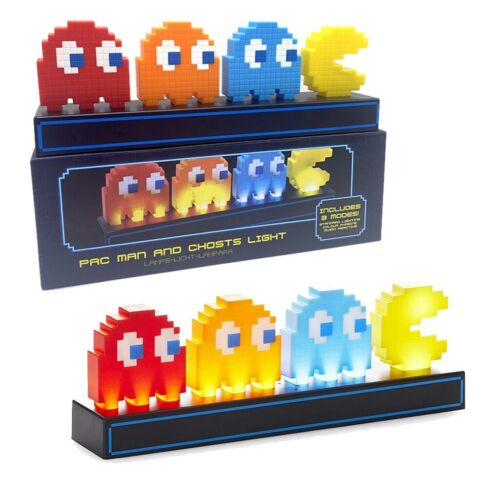 Pac-Man and Ghosts Lamp USB Night Light Voice-activated Video Game Collectible