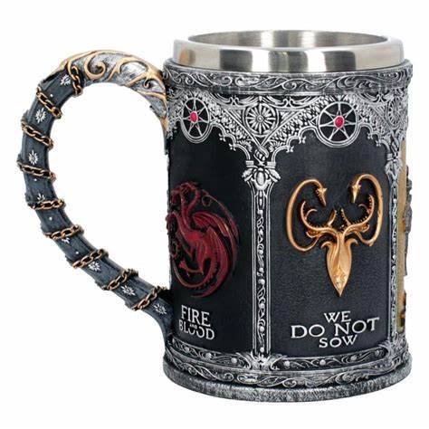 Game of thrones mug goblet cup stainless steel 3D resin beer coffee cup